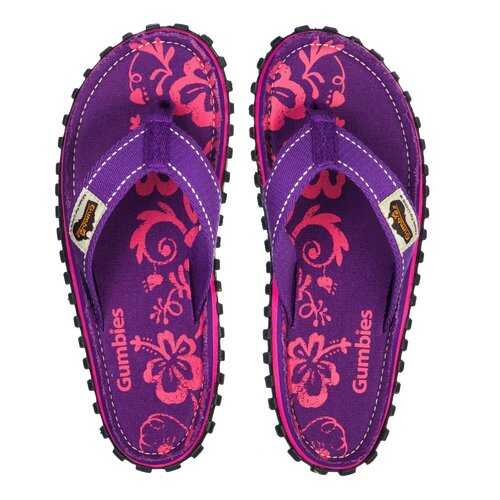 Шлепанцы женские Gumbies Islander Canvas Purple Hibiscus 2020 (36) в Вестфалика